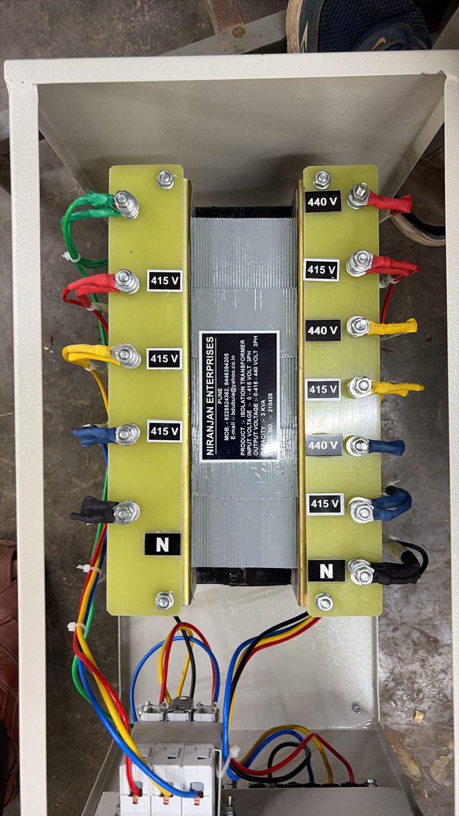 Finished enclosure powder-coated